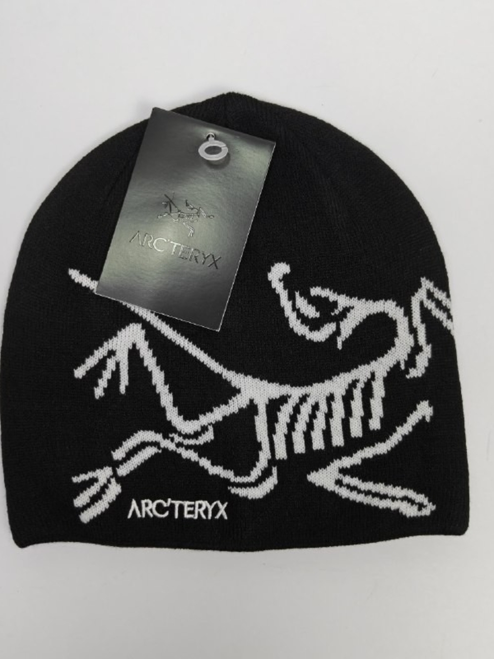Arc'teryx Black And White Bird Head Toque Skullcap Beanie